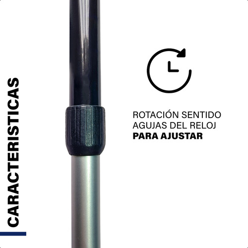 Kit 2 Bastones De Trekking Extensible Senderismo Montañismo Color Azul
