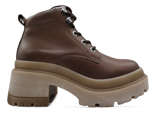 Borcegos Mujer Hush Puppies Clasicos Cuero Cordones Morris