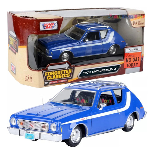 1:24 1974 Amc Gremlin X Azul Classics Motor Max A Escala 