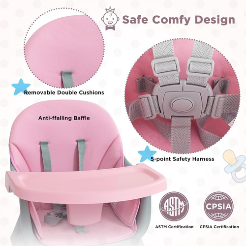 Silla Alta Para Bebé 7 En 1, Silla Alta Convertible Para Beb