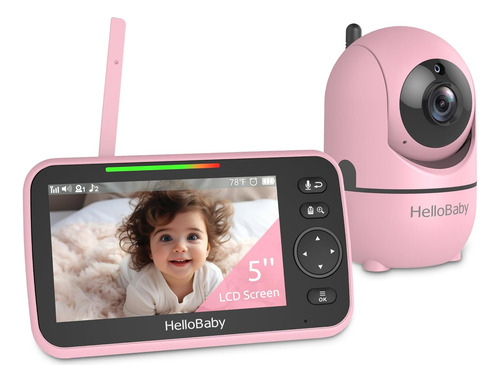Hellobaby Upgrade Monitor, Pantalla De 5'' Con Batería De 30