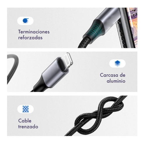 Imagen 6 de 10 de Cable Audio Miniplug 3.5mm Compatible iPhone iPad Calidad