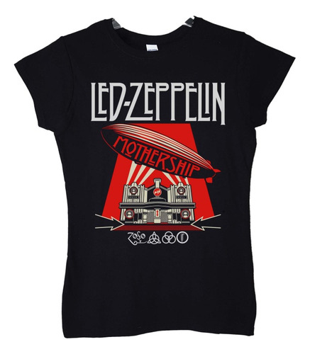Polera Mujer Led Zeppelin Mothership Rock Abominatron