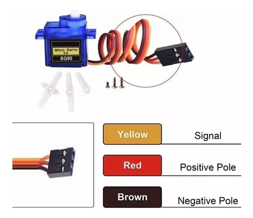 5 Pz Servomotor Micro Sg90g Servo Motor Arduino Raspberry