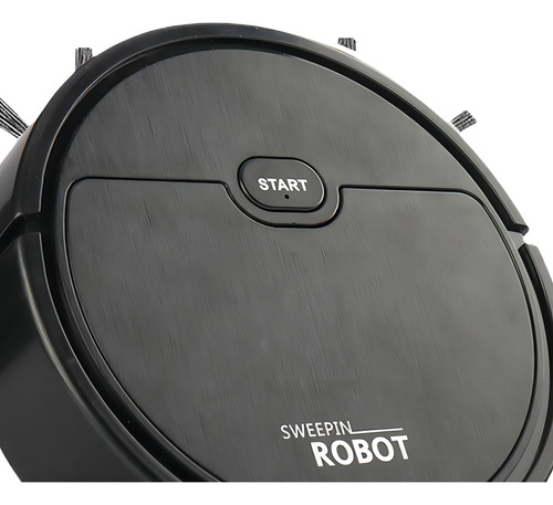 Robot Automático Aspiradora Recargable Inteligente 3 En 1 Color Negro