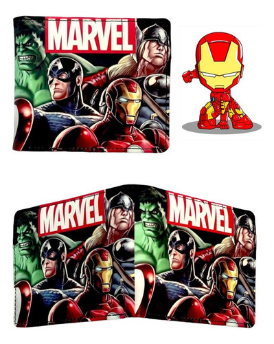 Marvel Billetera Heroes Capitan America Importada Premium
