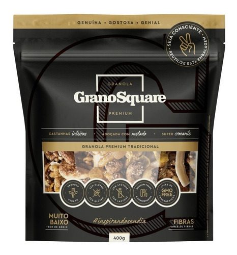 Kit 2 Un Granola Premium Tradicional 400g Grano Square