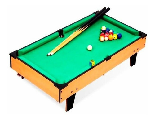 Mini Mesa De Sinuca Bilhar Snooker Portátil Tacos Bola 64 Cm