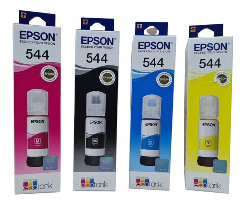 Kit 4 Tintas 544 Epson Originales L3160 L3110 L3150 L3160 