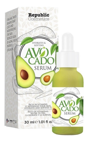 Serum Hidratante Facial De Aguacate Antienvejecimiento 30ml Tipo de piel Mixta