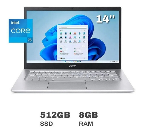 Notebook I5 Acer Sf314-511-579k 8gb 512gb 14 W10h Sdi