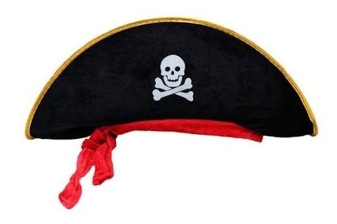 50 Sombreros Pirata Terciopelado  Disfraz Fiestas Batucada