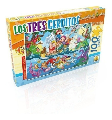 Puzzle X 100 Los Tres Cerditos. Implas 