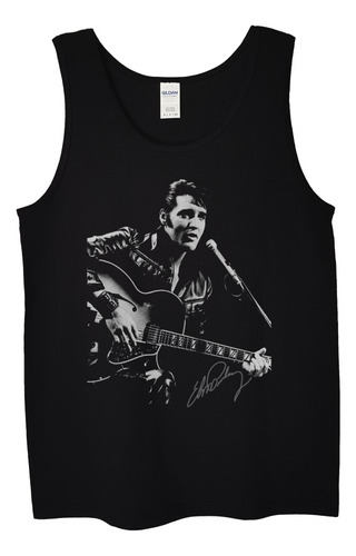 Polera Musculosa Elvis Presley Singing Sign Rock Abominatron