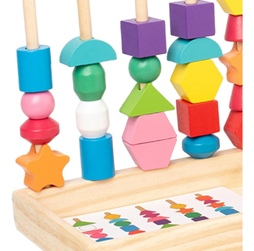 Juego De Juguetes De Secuenciación Apilables De Madera,