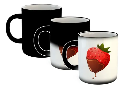 Taza Magica Frutilla Fresa Chocolate Stranwberry