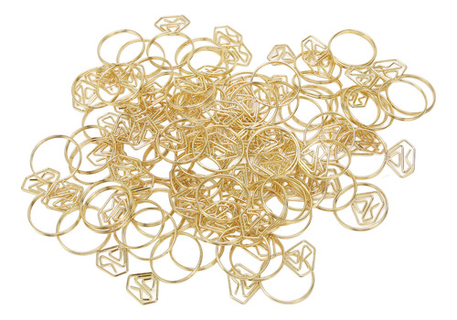 Clips Pequeños Dorados Con Forma De 80 Sujetapapeles, Resist