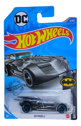 Hot Wheels Batman Batmobile Plateado Oscuro 3-5 2018