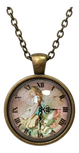 Colgante Collar Alice Alicia Reloj Vintage Steampunk Goth