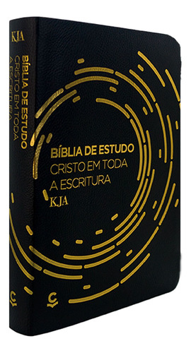 Bíblia De Estudo Kja Cristo Em Toda A Escritura Grande - Capa Luxo Preta, De Diversos Cooperadores. Editora Central Gospel Em Português