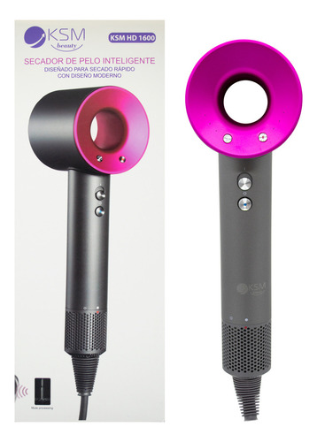 Ksm Beauty Secador De Pelo Inteligente Hd 1600 Fucsia Rápido