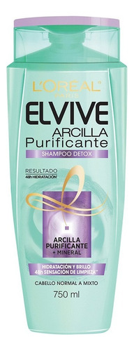 Shampoo L'Oréal Paris Elvive Arcilla Purificante en tubo depresible de 750mL por 1 unidad