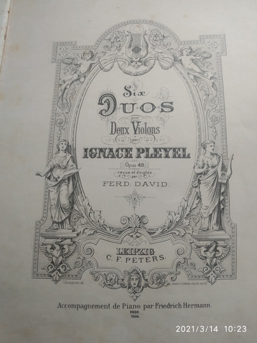 Seis Duos Para ViolĂn Y Piano.op 48.pleyel (Usado)