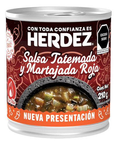Salsa Tatemada Y Martajada Roja Herdez 210 G