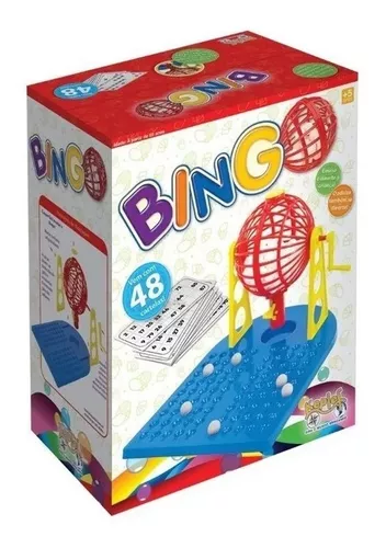 Jogo Bingo 24 Cartelas 90 Bolinhas Com Globo Infantil - A Colorida  Utilidades