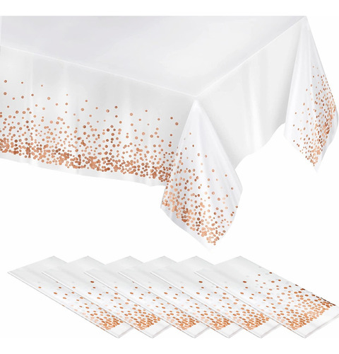 6pzs Mantel Rectangular Desechables Para Fiestas Anti-agua