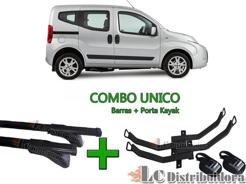 Barras Porta Equipaje Fiat Qubo Techo Liso + Porta Kayak