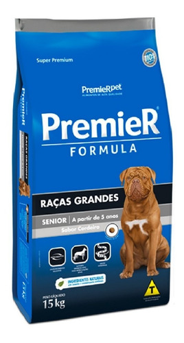 Ração Formula Senior Raças Grandes Cordeiro 15kg Premier