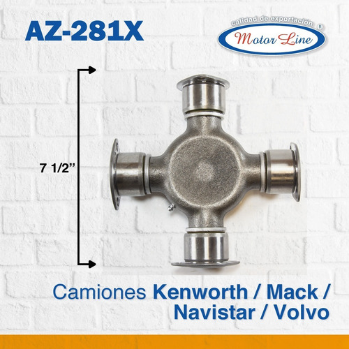 Imagen 4 de 10 de Cruceta 281x / 7 1/2 Pulgadas/ Serie 1810/ Camiones Mack
