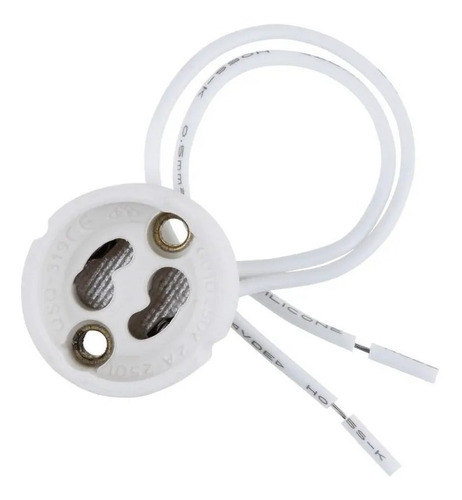 Zocalo Ceramico Gu10 220v Conector Lampara Led Dicroica Pack 10