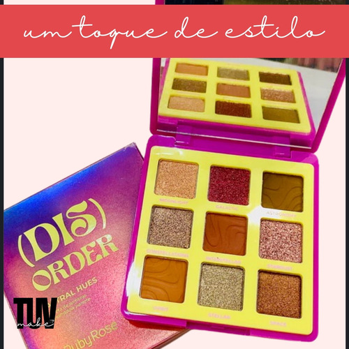 Paleta De Sombra Disorder Com Espelho 9 Cores Ruby Rose