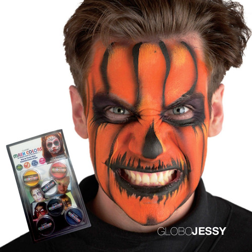 Imagen 8 de 8 de Maquillaje Pintura Cara Set X 6 Unidad Niños Adultos