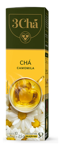 Cápsula De Chá Camomila Tres 3 Corações 10 Unid