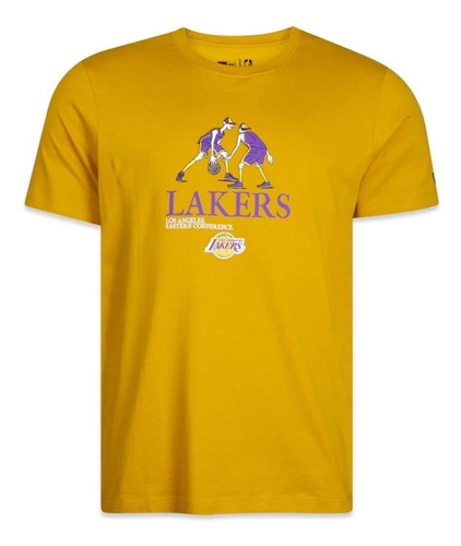 Camiseta New Era Los Angeles Lakers Freestyle Amarelo