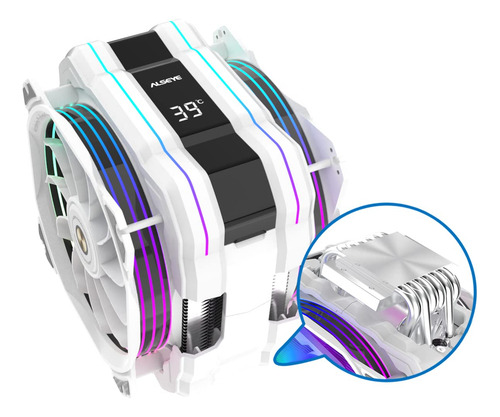 Alseye M120d Plus Cpu Air Cooler, Enfriador De Cpu Con Vi...