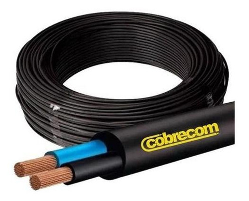 Cabo Fio Pp 2 X 6mm 10 Metros Cobrecom/sil Cor da cobertura Preto