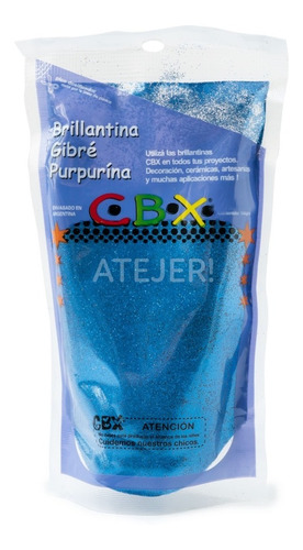 Imagen 2 de 4 de Brillantina Purpurina Gibre Marca Cbx De 100 Gramos