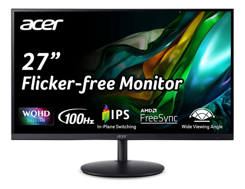 Monitor 27  Acer Wqhd 2560 X 1440 Amd Freesync 1 Ms 100hz 