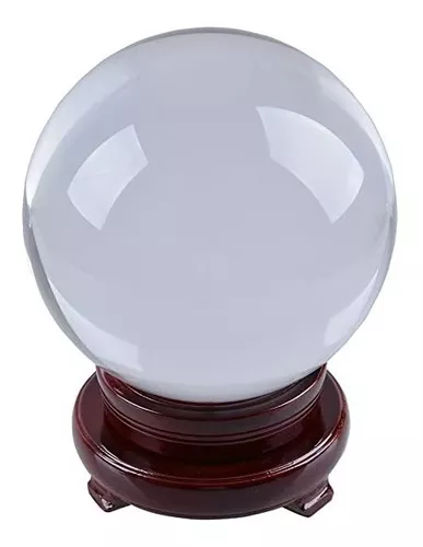 Bola Esfera Cristal Para Adivinación 10 Cm C/base