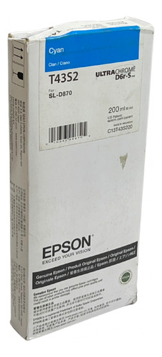 Cartucho Original Epson T43s2. Sl-d870 Cyan T43s220