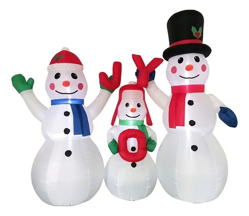Inflable Holiday Time Familia De Muñecos De Nieve 2.13 M JH20217FT3 12V