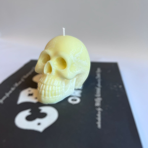 Imagen 2 de 10 de Vela Aromática De Soja Noche Calaverita Perfumada Cedro