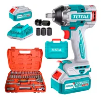 Comprar Llave Impacto 20v Brushless + Juego Dados 32pz+adaptador ½