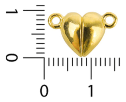 3 Uni Dije Cierre Imán Corazón Dorado Pulseras Bijou Dorado Iman
