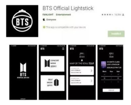 Aplicación Bluetooth Compatible Con Bts Army Bomb V4lightst1
