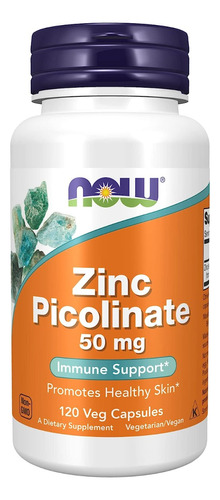 Picolinato De Zinc  50 Mg  / 120 Capsulas Vegetarianas.
